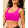 image:imageWomen Sport Bra Swimsuit Top  Swim Bra Bikini Top Only Scoop Neck Bathing Top 2025 SwimwearUnderwire Pink