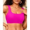 image:imageWomen Sport Bra Swimsuit Top  Swim Bra Bikini Top Only Scoop Neck Bathing Top 2025 SwimwearUnderwire Pink