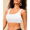 image:imageWomen Sport Bra Swimsuit Top  Swim Bra Bikini Top Only Scoop Neck Bathing Top 2025 SwimwearUnderwire White