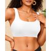 image:imageWomen Sport Bra Swimsuit Top  Swim Bra Bikini Top Only Scoop Neck Bathing Top 2025 SwimwearUnderwire White