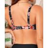 image:imageWomen Underwire Bikini Top  2025 Push Up Swimsuit Tops Padded Bra Bathing SuitPink  Floral
