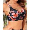 image:imageWomen Underwire Bikini Top  2025 Push Up Swimsuit Tops Padded Bra Bathing SuitPink  Floral