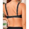 image:imageWomen Underwire Bikini Top  2025 Push Up Swimsuit Tops Padded Bra Bathing SuitSolid Black