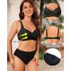 image:imageWomen Underwire Bikini Top  2025 Push Up Swimsuit Tops Padded Bra Bathing SuitSolid Black