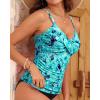 image:imageYonique Womens Tankini Top Swimwear Twist V Neck Swimsuits Tummy Control Bathing Suits Top OnlyGreen Paisley