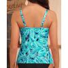 image:imageYonique Womens Tankini Top Swimwear Twist V Neck Swimsuits Tummy Control Bathing Suits Top OnlyGreen Paisley
