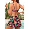 image:imageYonique Womens Underwire Bikini with Swim Skirt  2026 Tummy Control Two Piece Bathing Suit High Waisted Push Up SwimwearColorful Leaves