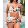 image:imageYonique Womens Underwire Bikini with Swim Skirt  2026 Tummy Control Two Piece Bathing Suit High Waisted Push Up SwimwearPastelcolored Florals