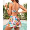 image:imageYonique Womens Underwire Bikini with Swim Skirt  2026 Tummy Control Two Piece Bathing Suit High Waisted Push Up SwimwearPastelcolored Florals