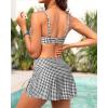 image:imageYonique Womens Underwire Bikini with Swim Skirt  2026 Tummy Control Two Piece Bathing Suit High Waisted Push Up SwimwearPlaid