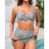 image:imageYonique Womens Underwire Bikini with Swim Skirt  2026 Tummy Control Two Piece Bathing Suit High Waisted Push Up SwimwearPlaid