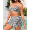 image:imageYonique Womens Underwire Bikini with Swim Skirt  2026 Tummy Control Two Piece Bathing Suit High Waisted Push Up SwimwearPlaid