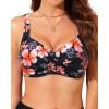 image:imageWomen Underwire Bikini Top  2025 Push Up Swimsuit Tops Padded Bra Bathing SuitPink  Floral