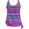 image:imageYonique Womens Blouson Tankini Top Only Loose Fit Swim Top No Bottom Modest SwimsuitPink Tribal