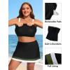 image:imageYonique Plus Size Tankini Swimsuit with Skirt  Two Piece Tummy Control Bathing Suit with Pockets 2026 SwimwearBlack Color Block