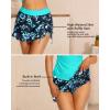 image:imageYonique Tankini with Skirt  Two Piece Swimsuit Tummy Control Bathing Suit Ruffle Swimwear 2026Aqua and Blue Floral