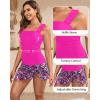 image:imageYonique Tankini with Skirt  Two Piece Swimsuit Tummy Control Bathing Suit Ruffle Swimwear 2026Pink Floral