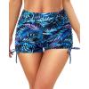 image:imageYonique Women Swim Shorts High Waisted Swimsuit Shorts Tummy Control Bathing Suit Bottom Plus Size BoyshortsBlue Leaves