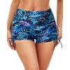 image:imageYonique Women Swim Shorts High Waisted Swimsuit Shorts Tummy Control Bathing Suit Bottom Plus Size BoyshortsBlue Leaves