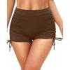 image:imageYonique Women Swim Shorts High Waisted Swimsuit Shorts Tummy Control Bathing Suit Bottom Plus Size BoyshortsBrown