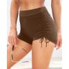 image:imageYonique Women Swim Shorts High Waisted Swimsuit Shorts Tummy Control Bathing Suit Bottom Plus Size BoyshortsBrown