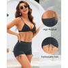 image:imageYonique Women Swim Shorts High Waisted Swimsuit Shorts Tummy Control Bathing Suit Bottom Plus Size BoyshortsDark Gray