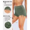 image:imageYonique Women Swim Shorts High Waisted Swimsuit Shorts Tummy Control Bathing Suit Bottom Plus Size BoyshortsOlive Green