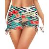 image:imageYonique Women Swim Shorts High Waisted Swimsuit Shorts Tummy Control Bathing Suit Bottom Plus Size BoyshortsStriped and Floral