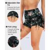 image:imageYonique Women Swim Shorts High Waisted Swimsuit Shorts Tummy Control Bathing Suit Bottom Plus Size BoyshortsTeal Floral