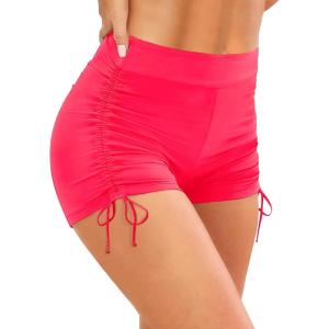 image:imageYonique Women Swim Shorts High Waisted Swimsuit Shorts Tummy Control Bathing Suit Bottom Plus Size BoyshortsHot Red
