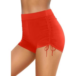image:imageYonique Women Swim Shorts High Waisted Swimsuit Shorts Tummy Control Bathing Suit Bottom Plus Size BoyshortsStraightcut Waist Red