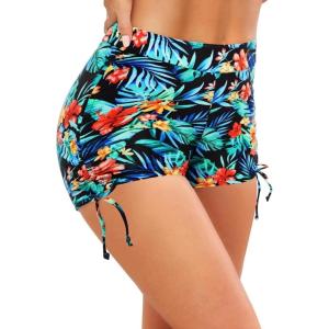 image:imageYonique Women Swim Shorts High Waisted Swimsuit Shorts Tummy Control Bathing Suit Bottom Plus Size BoyshortsTropic Leaves