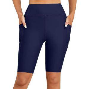 image:imageYonique Womens Swim Shorts High Waisted Swim Bottoms Tummy Control Bathing Suit Bottom Boy ShortsAvailable in PlusNavy Blue 04