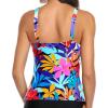 image:imageYonique Womens Tankini Top Only Tummy Control Bathing Suit Top Ruffle Swimsuit Top V Neck Swim Tank Top No BottomColorful Leaves