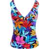 image:imageYonique Womens Tankini Top Only Tummy Control Bathing Suit Top Ruffle Swimsuit Top V Neck Swim Tank Top No BottomColorful Leaves
