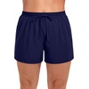image:imageYonique Plus Size Tankini Swimsuits for Women Blouson Tankini Tops with Swim Shorts Two Piece Bathing SuitsNavy Meteor
