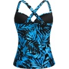 image:imageWomens Underwire Tankini Top Only  Push Up Swimsuit Top with Bra Support Tummy Control Bathing Suit Top No Bottom 2025Blue Leaves