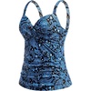 image:imageWomens Underwire Tankini Top Only  Push Up Swimsuit Top with Bra Support Tummy Control Bathing Suit Top No Bottom 2025Blue Paisley 02