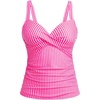 image:imageWomens Underwire Tankini Top Only  Push Up Swimsuit Top with Bra Support Tummy Control Bathing Suit Top No Bottom 2025Pink White Striped