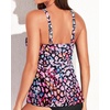image:imageWomens Underwire Tankini Top Only Twist V Neck Swimsuit Top Flowy Bathing Suit Top No Bottom 2025Colorful Leopard