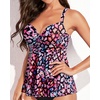 image:imageWomens Underwire Tankini Top Only Twist V Neck Swimsuit Top Flowy Bathing Suit Top No Bottom 2025Colorful Leopard