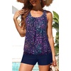 image:imageYonique Blouson Tankini Swimsuits for Women 2 Piece Bathing Suits Tops with Boyshorts Modest Loose Fit SwimwearStarry Sky