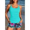 image:imageYonique Women Tankini Swimsuit with Shorts  Two Piece Tummy Control Bathing Suit with Pockets 2026 SwimwearAqua Colorful Floral
