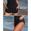 image:imageYonique Women Tankini Swimsuit with Shorts  Two Piece Tummy Control Bathing Suit with Pockets 2026 SwimwearBlack and White