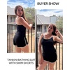 image:imageYonique Women Tankini Swimsuit with Shorts  Two Piece Tummy Control Bathing Suit with Pockets 2026 SwimwearBlack and White