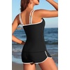 image:imageYonique Women Tankini Swimsuit with Shorts  Two Piece Tummy Control Bathing Suit with Pockets 2026 SwimwearBlack and White