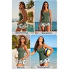 image:imageYonique Women Tankini Swimsuit with Shorts  Two Piece Tummy Control Bathing Suit with Pockets 2026 SwimwearGreen Palm Tree