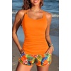 image:imageYonique Women Tankini Swimsuit with Shorts  Two Piece Tummy Control Bathing Suit with Pockets 2026 SwimwearOrange Flowers