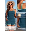image:imageYonique Women Tankini Swimsuit with Shorts  Two Piece Tummy Control Bathing Suit with Pockets 2026 SwimwearTeal and Green
