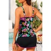 image:imageYonique Women Tankini with Skirt  Two Piece Swimsuit Tummy Control Bathing Suits Drawstring Swimwear 2026Colorful Floral